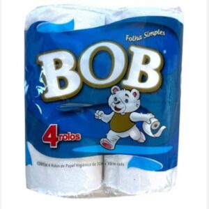 PAPEL HIGIENICO HOJA SIMPLE BOB 4 x 30 metros. Pack por 10 unidades
