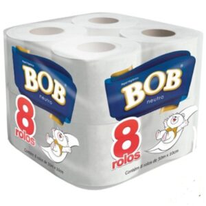 PAPEL HIGIENICO HOJA SIMPLE BOB 8 x 30 metros. Pack por 10 unidades