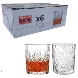VASO VIDRIO WHISKY x 6 unidades CAJA