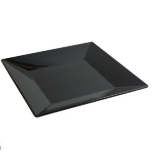 PLATO CERAMICA CUADRADO 20cm NEGRO