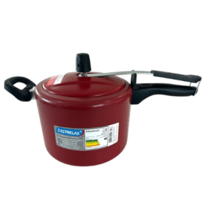 OLLA ALUMINIO ANTIADHE PRESION 4.5L 5ESTRELAS ROJO