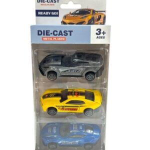 SET AUTITOS METAL x 3 unidades  8 cm CAJA