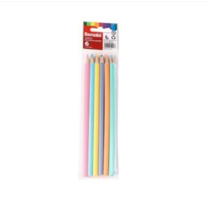LAPIZ COLOR LARGO PASTEL x 6 unidades BENABI - cod 34157