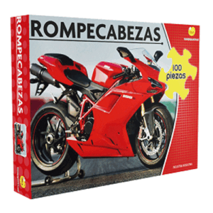 ROMPECABEZAS 100 Piezas MOTO ROJA CAJA