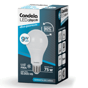 FOCO LED 9W CANDELA FRÍA x 10 unidades