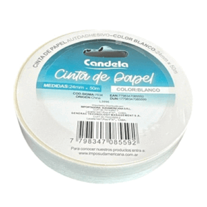 CINTA DE PAPEL CANDELA 24mm x 50 m x 5 unidades