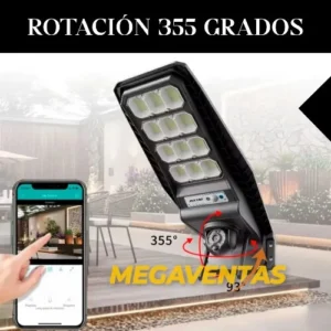 Camara Wifi Seguridad Reflector Solar Panel Lampara Control