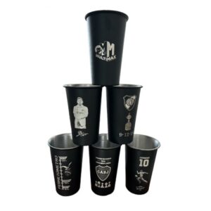 VASO ALUMINIO FERNETOMETRO 1L NEGRO DECORADO