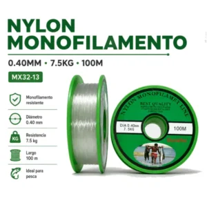 NYLON MONOFILAMENTO 0.40MM 7.5KG 100M MX32-13