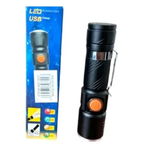 LINTERNA METALICA 20CM USB MTK12018