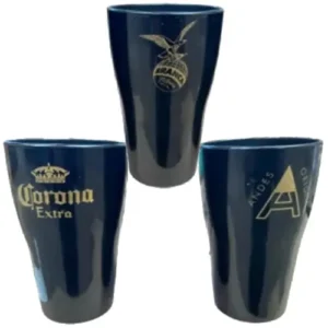 VASO VIDRIO NEGRO PINTA 540CC DECO